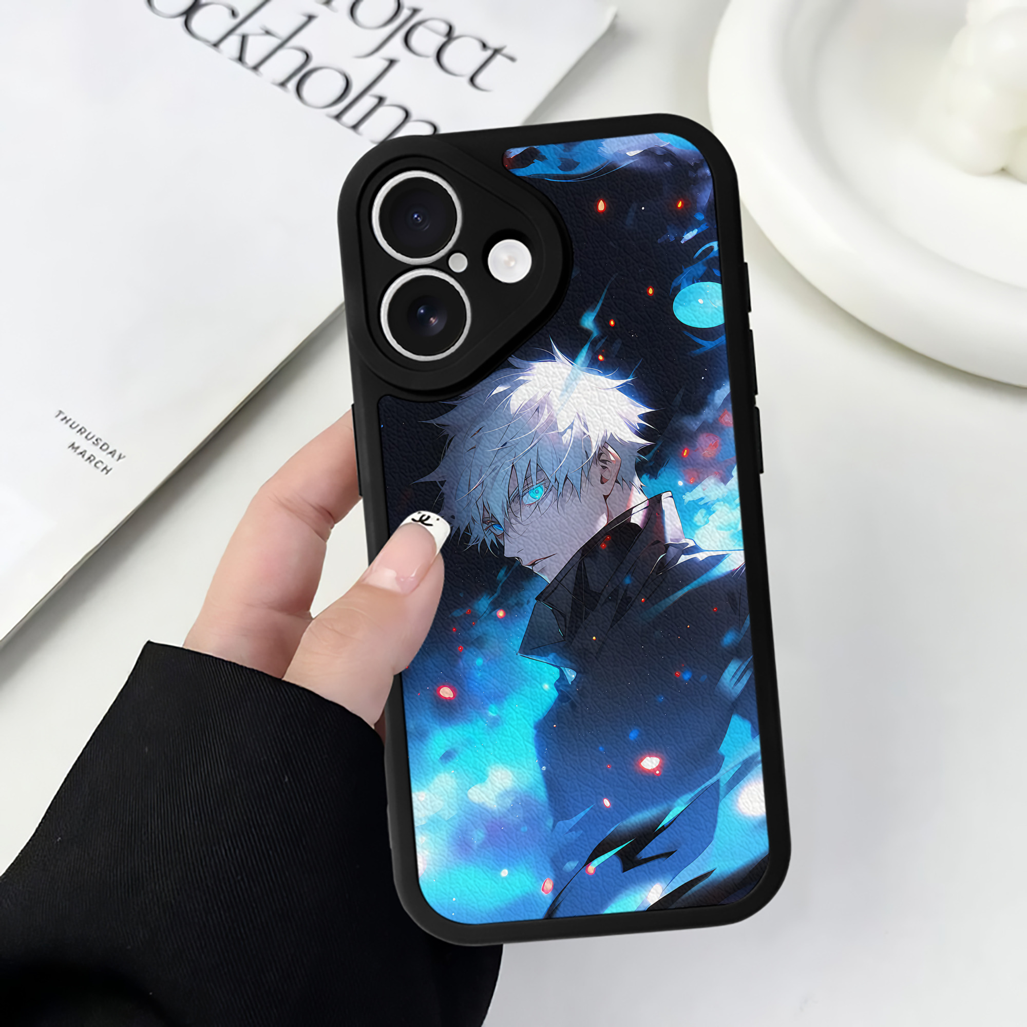 （画像用） 呪術廻戦 Jujutsu Kaisen 【iPhone 16シリーズ対応】シリコンスマホケース（レザー調） 材質：シリコン
